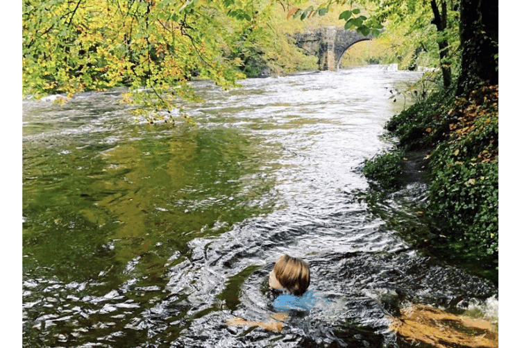 Eva during one of her wild swims