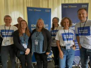 Rugby fans get their blood pressure checked at Sandy Park