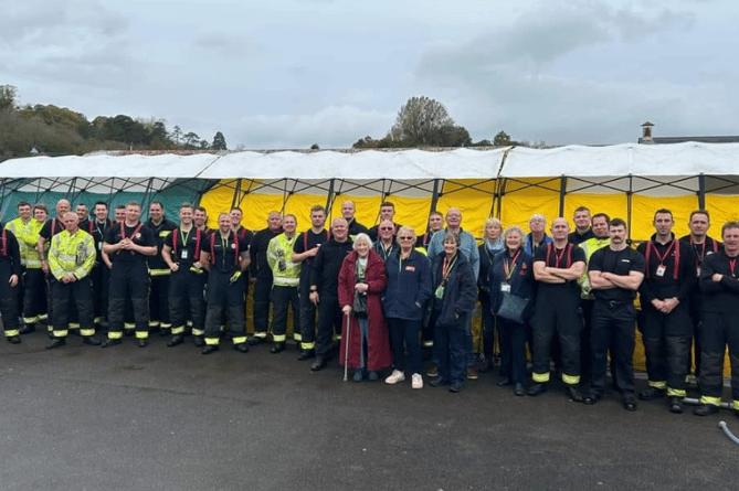 Firefighter training day in Somerset: Chagford crew practise decontamination skills