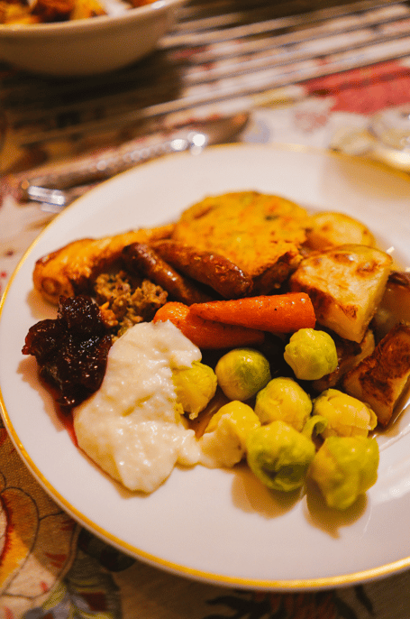 Christmas meal stock image