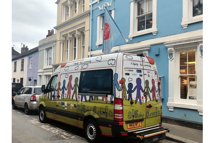 The ‘green’ van with its distinctive livery.