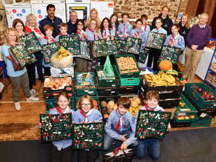 Sea scouts pack Christmas hampers 