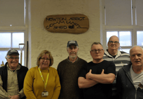 Community Shed sign in its rightful place