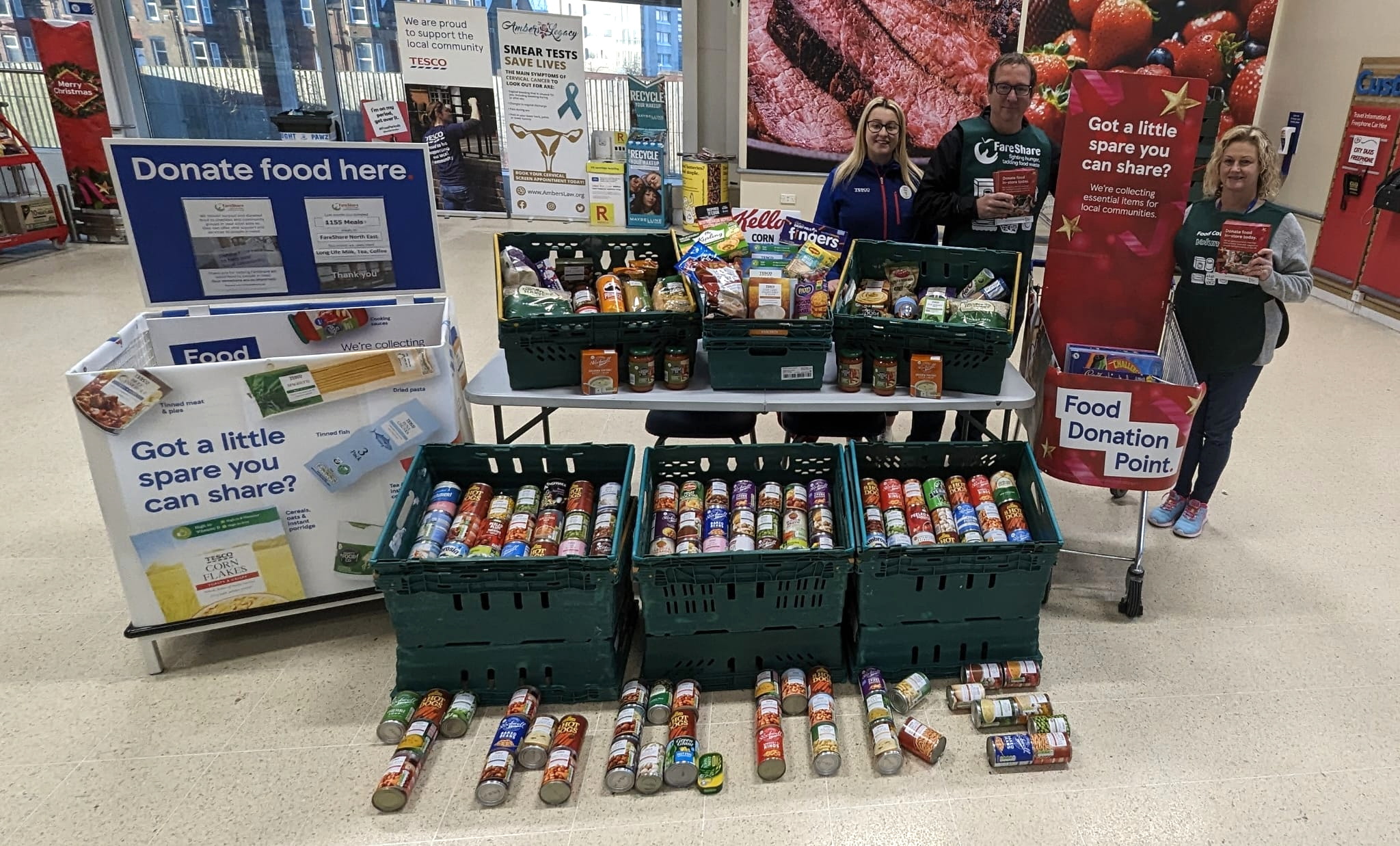 Customers donate thousands of meals worth of food