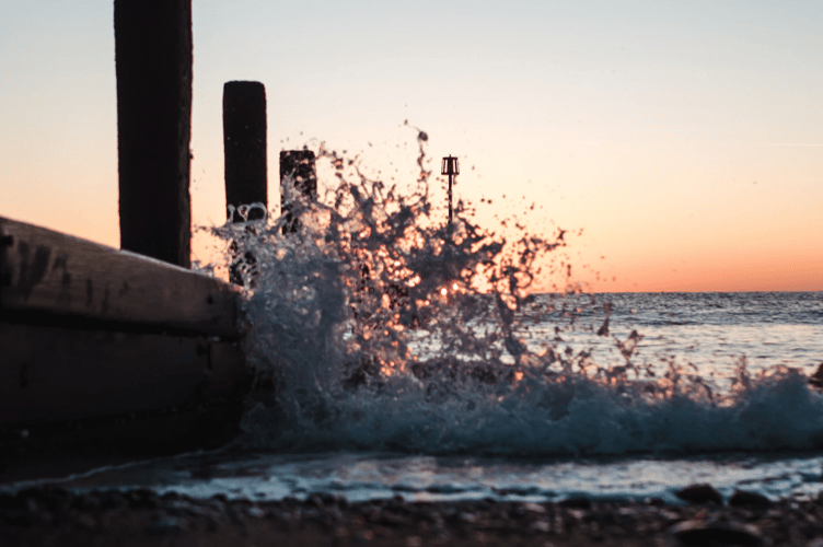 Teignmouth beach stock image 