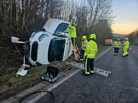 Fire crews attend A38 crash 