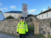 Police help keep busy road outside primary school safe for children