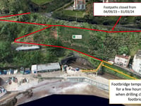 Footpaths stay closed as rain delays work 