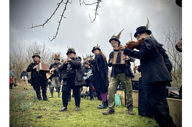 THE Grimpound Border Morris recently held a Wassail at the Goodwill Community Allotments site in Bickington.