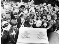 Coombeshead School celebrating Brownies' 75th anniversary in 1989