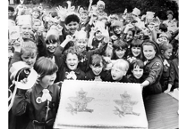 Coombeshead School celebrating Brownies' 75th anniversary in 1989