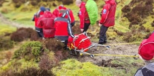 Injured walker rescued from moor 