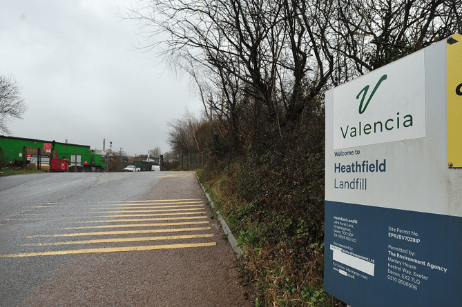 The Valencia Heathfield Landfill site near Kingsteignton