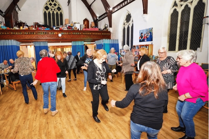Revellers strut their funky stuff at the over 60s disco at The Strand Centre in Dawlish