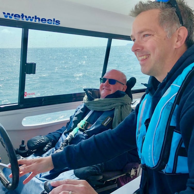 James Ashton enjoying a trip out to sea