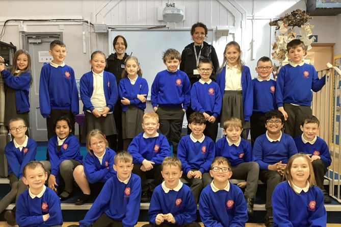 PCSO Deborah McCaffery and Sharon Roffey paid a visit to All Saints Marsh CofE Academy to speak with some of the children about their role in the community.