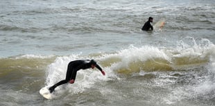Catching the Good Friday wave  at Teignmouth 