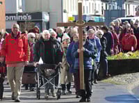 Newton Abbot Christians walk in the steps of Jesus