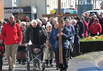 Newton Abbot Christians walk in the steps of Jesus