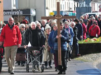 Newton Abbot Christians walk in the steps of Jesus