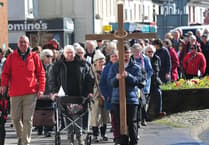 Newton Abbot Christians walk in the steps of Jesus