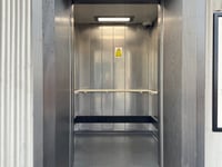 Station lift used as shelter for homeless man 