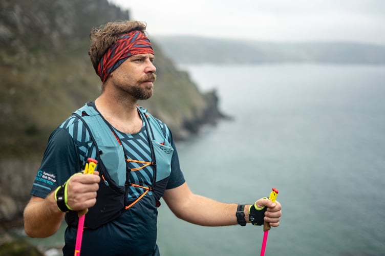 Huntington in training for the upcoming expedition