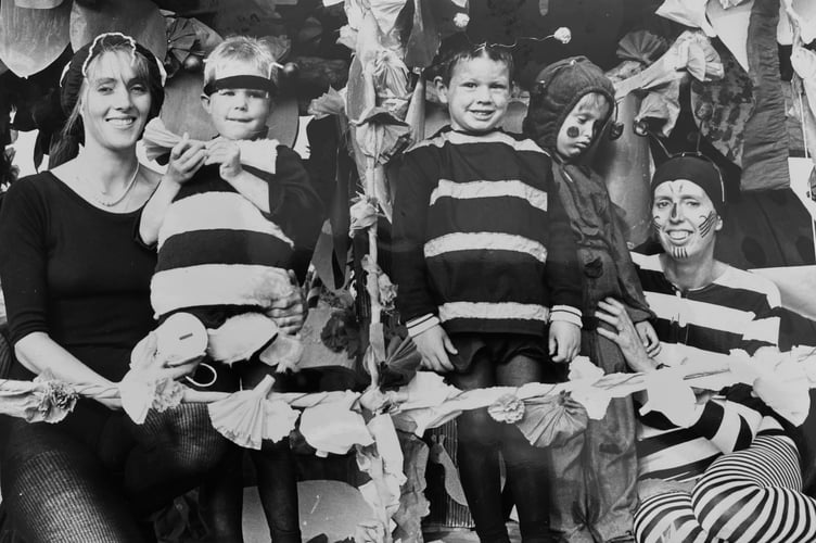 Chudleigh Carnival 1988. The Ugly Bug Ball from Chudleigh Playgroup.