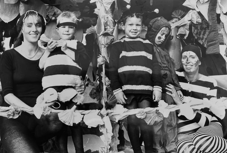 Chudleigh Carnival 1988. The Ugly Bug Ball from Chudleigh Playgroup.