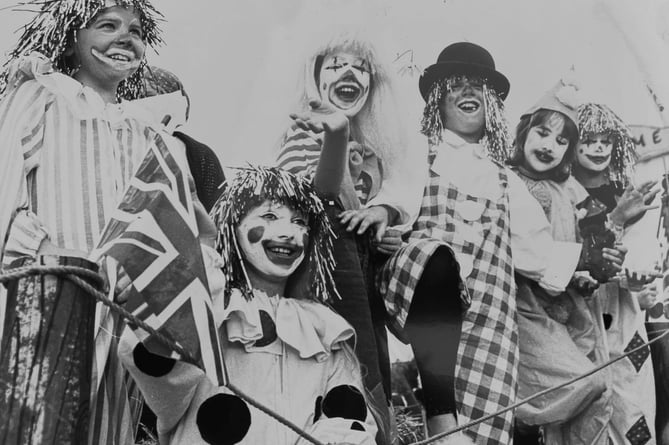 Chudleigh Carnival 1988. Bigtop circus fun from Chudleoigh Guides and Brownies