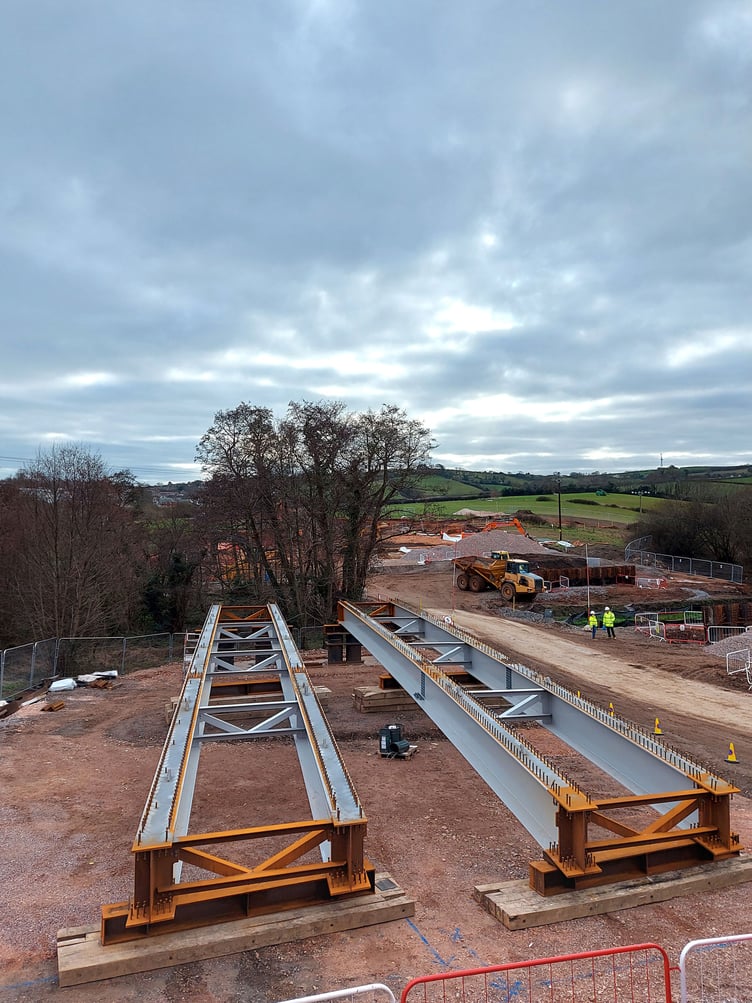 Work on the Dawlish link road in January 2024. Photo Montel Civil Engineering