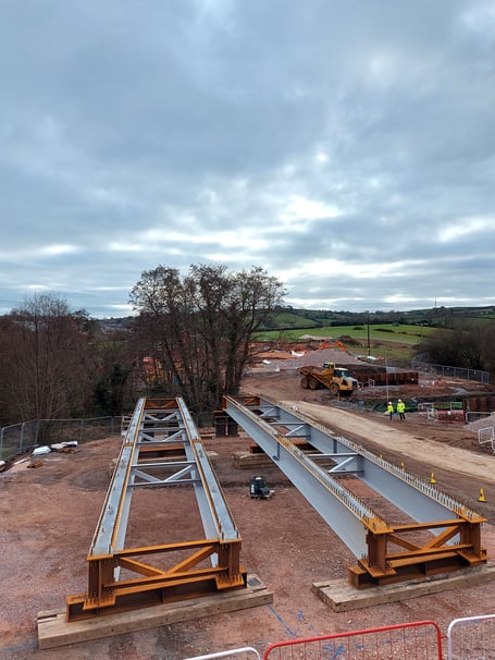 Work on the Dawlish link road in January 2024. Photo Montel Civil Engineering 