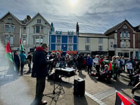 Gaza demonstrators take over Teignmouth Triangle