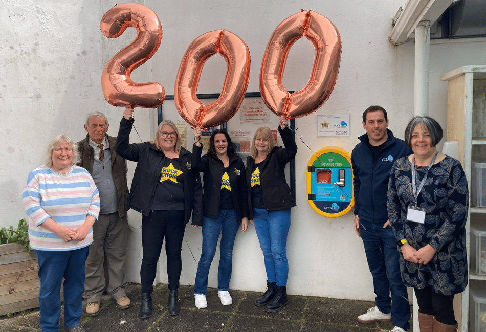 Defibrillator number 200 installed thanks to Rockies' sing song