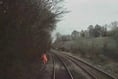 Rail worker in 'near miss' with train