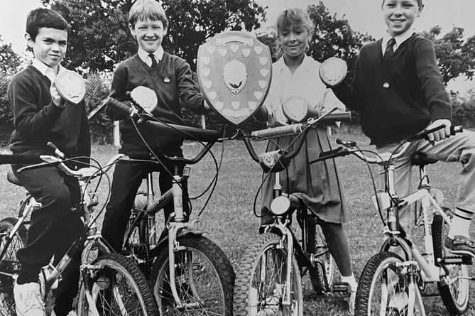 Pupils from Inverteign Junior School who were worthy winners of a safe cycling competition