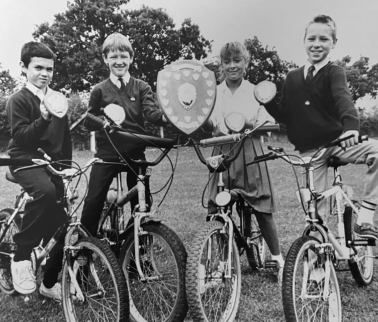 Pupils from Inverteign Junior School who were worthy winners of a safe cycling competition