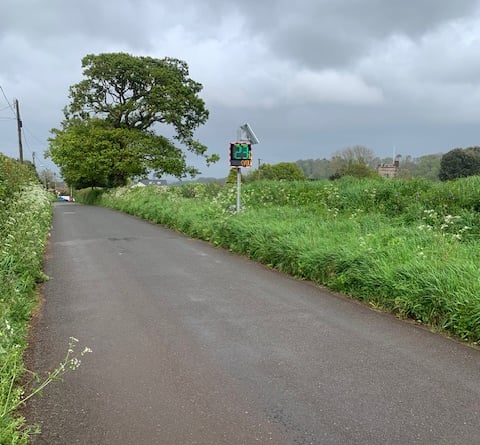 Shillingford Parish Council has installed two speed activated signs in a bid to slow fast drivers