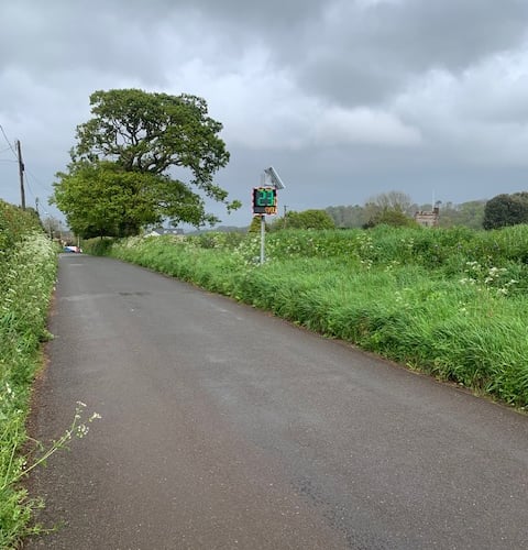 Shillingford Parish Council has installed two speed activated signs in a bid to slow fast drivers