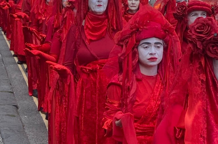 Red rebels symbolise the Code Red status of biodiversity loss 