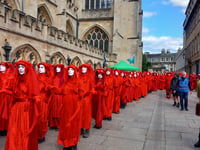 Environment protesters attend funeral for nature
