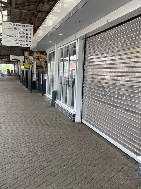 Shutters to the ticket barriers remained shut at Newton Abbot railway station as train services were cancelled due to strike action.