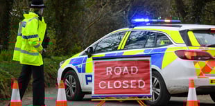 Road closed after collision