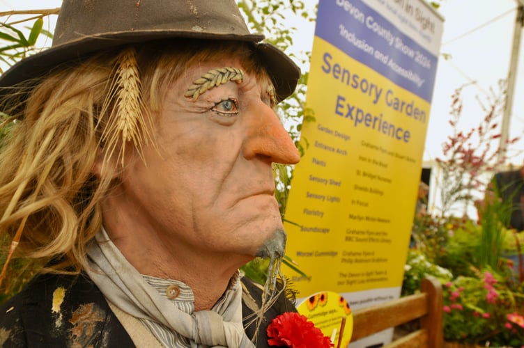 Devon County Show. Wurzel at the Devon in Sight sensory garden
