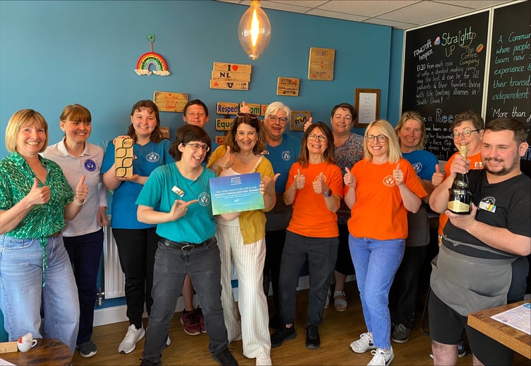 The team at No Limits celebrate receiving the Devon and Plymouth Chamber Equality Trailblazer 2024 Award