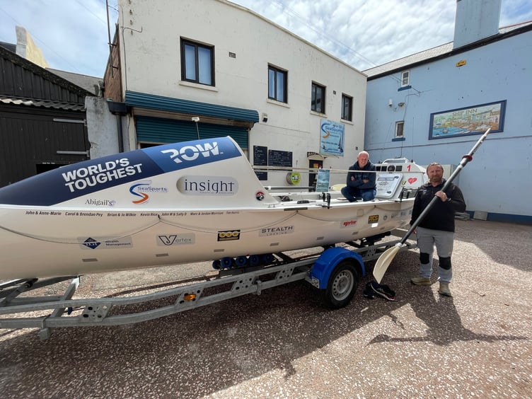 Andy Purvis and Tim Cox prepare to row across the Atlantic