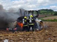 Blaze destroys tractor