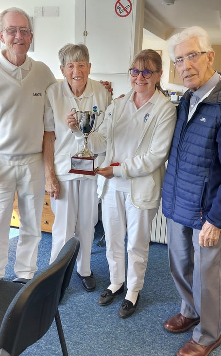 Ken Day Memorial Trophy winners 2024 with Dennis Squires