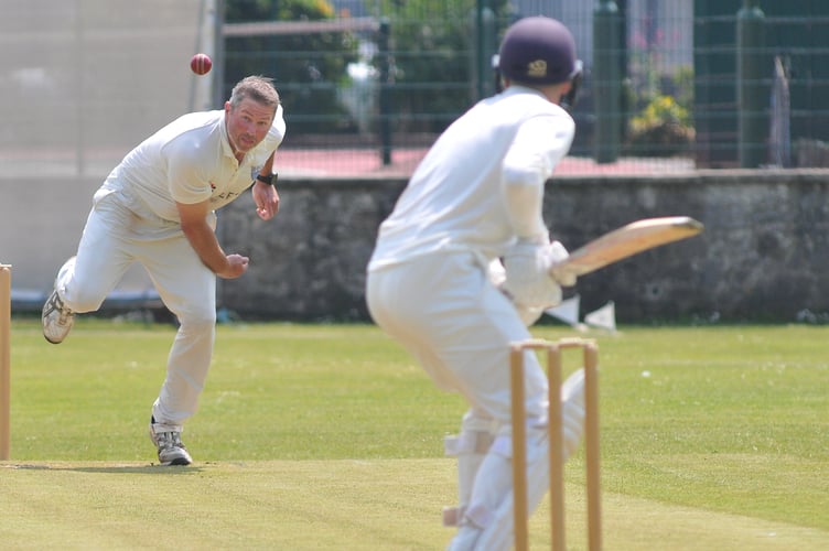Devon Cricket League C Division West.    South Devon 1st XI  versus Ivybridge XI.South Devon's Jon Martin