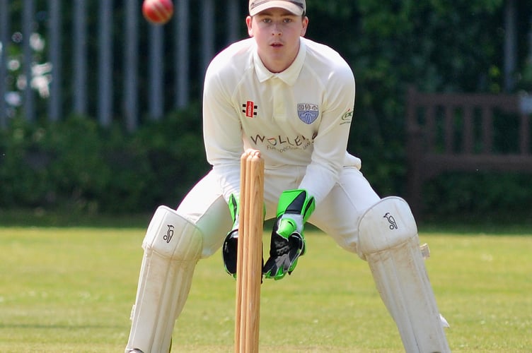Devon Cricket League C Division West.    South Devon 1st XI  versus Ivybridge XI.South Devon 'keeper Jackson Evans